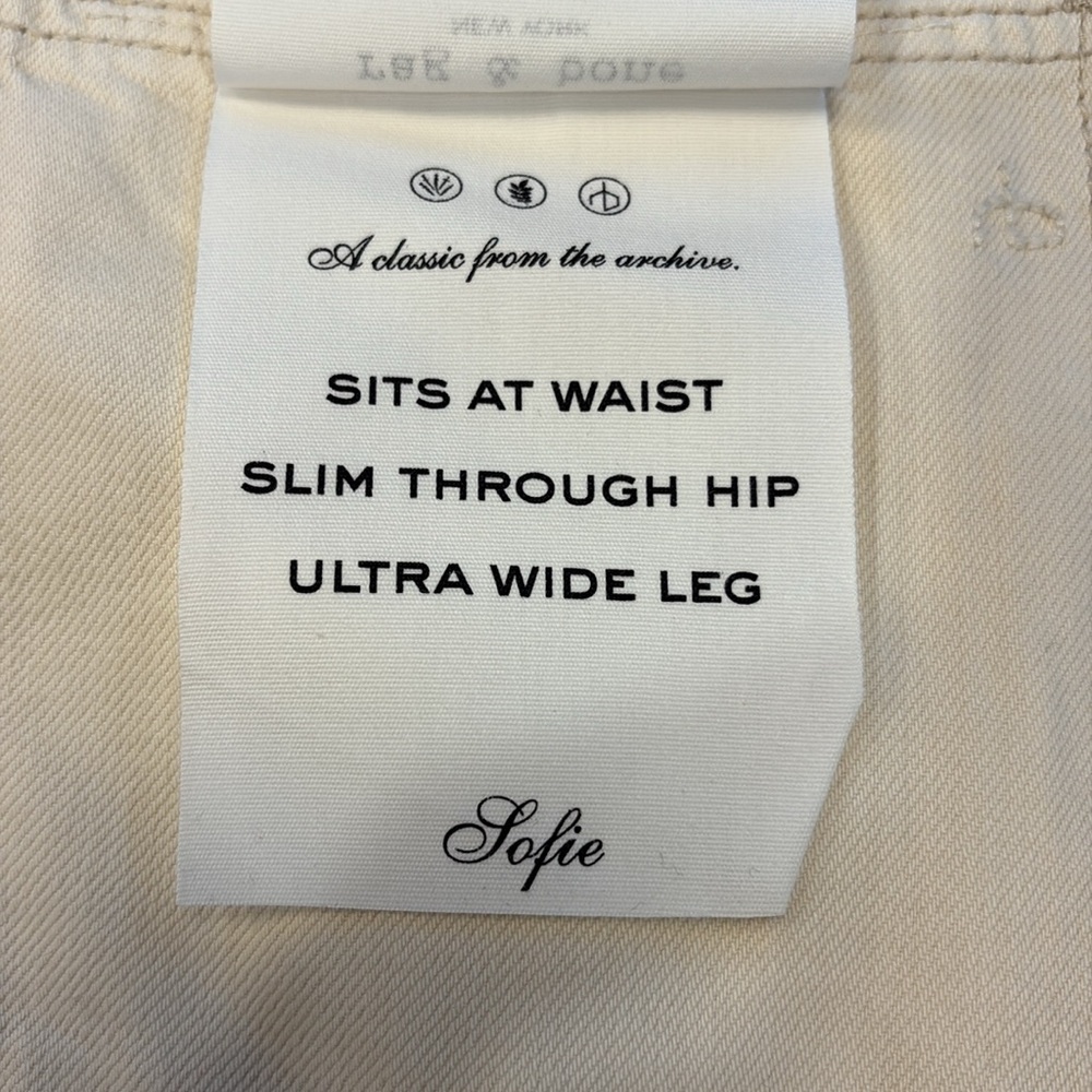 rag & bone Featherweight Sofie Jean in color Ecru - Picture 11 of 11